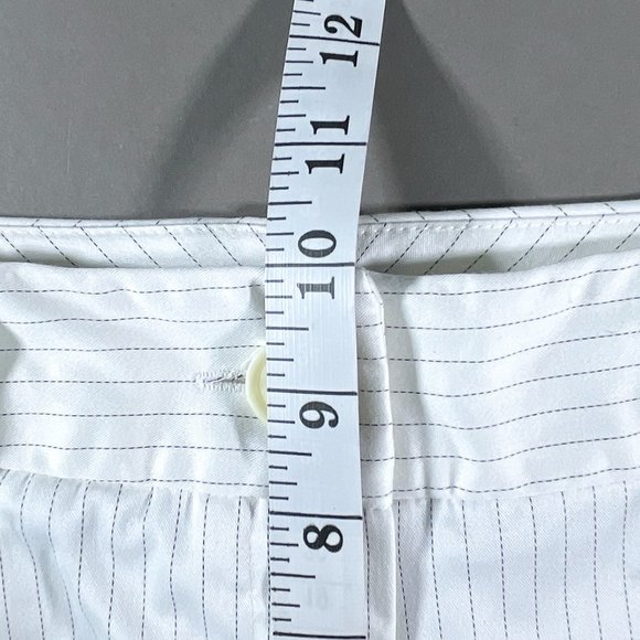 Worthington Petite Stretch White Shorts‎ with Black Vertical Dash Design Size 4P - Picture 10 of 14